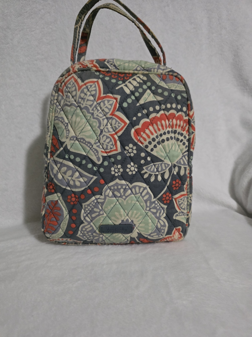 Vera Bradley Lunch Tote Coral & Mint Floral Print